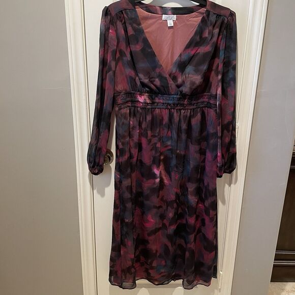 Sofia Vergara Women’s Boho Empire Maxi Dress Floral POCKETS Size Large 12/14 NEW - Picture 1 of 12